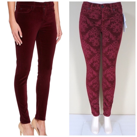Hudson Jeans Denim - 💢SOLD💢 Hudson Nico Mid Rise Red Velvet Pants